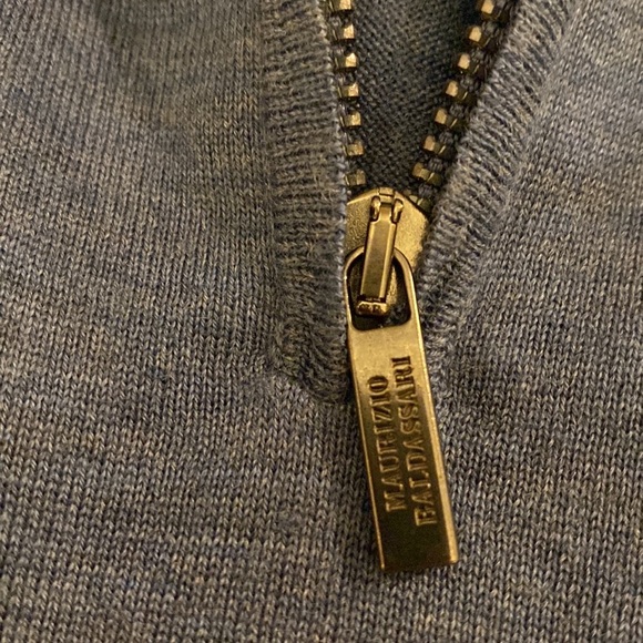 MAURIZIO BALDASSARI Knitted Virgin Wool Collared Sweater - Picture 7 of 7